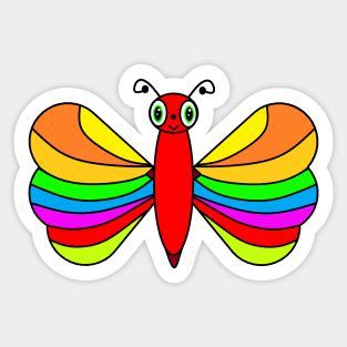 Multi-coloured Butterfly Sticker